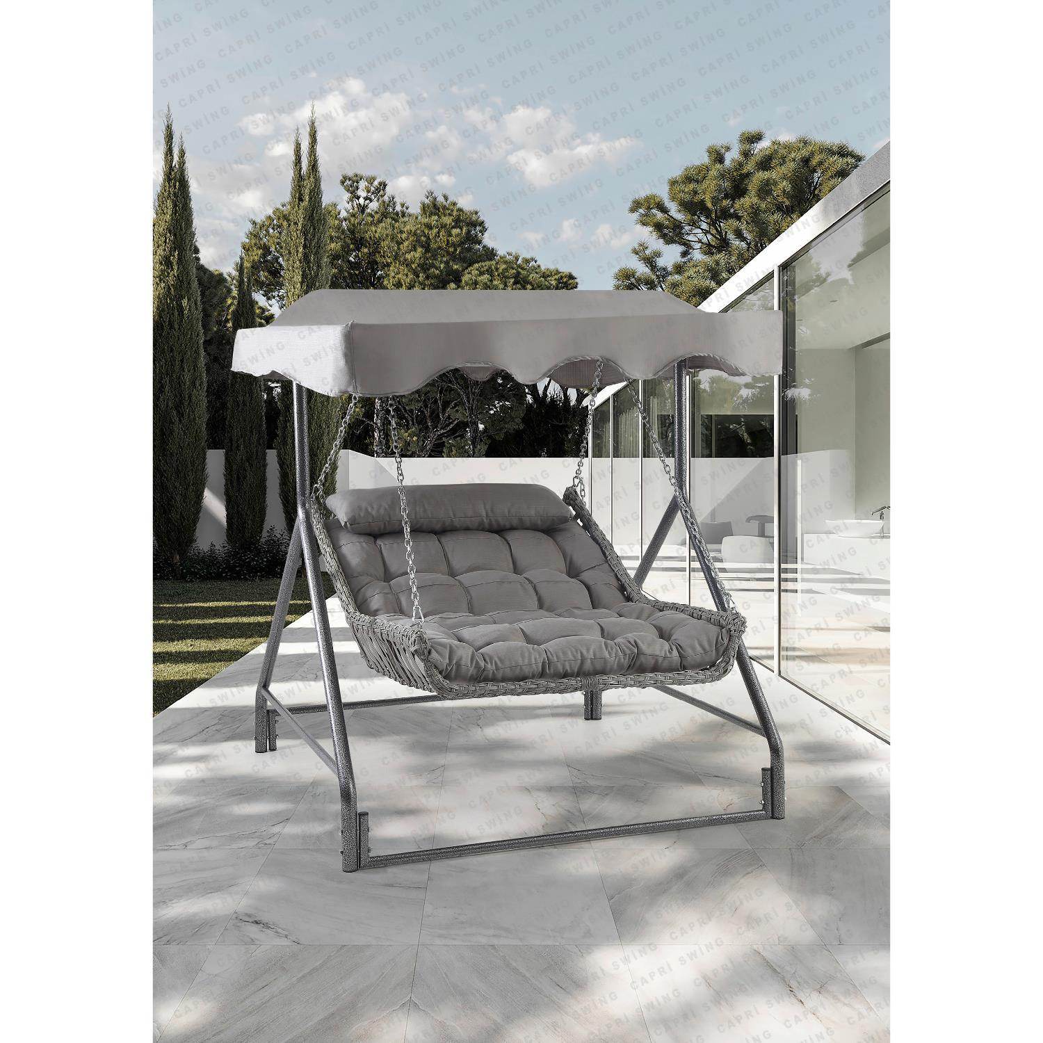 Capri Bed Tenteli Salıncak Gri
